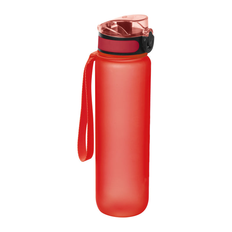 Piros Tritánból készült sport ivópalack, 1000 ml